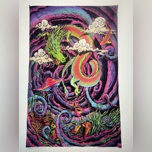 Colorful Dragon Tapestry